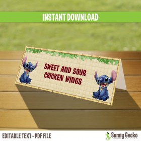 Lilo and Stitch Birthday Tent Cards / Place Cards